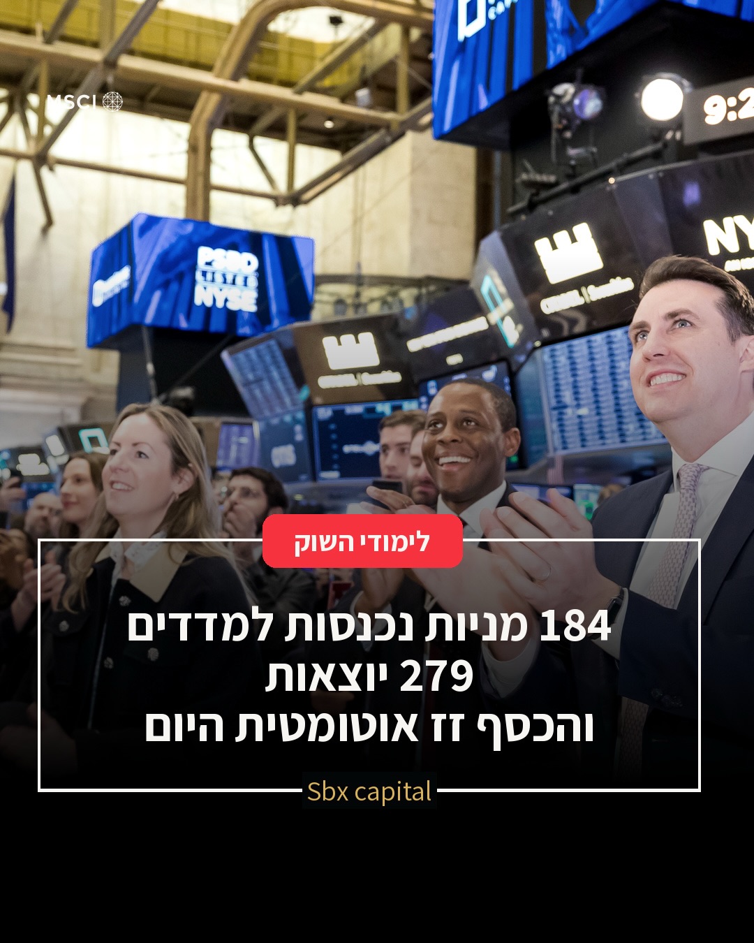 184 מניות נכנסות למדדים ו־279 יוצאות — והיום קרנות ברחבי העולם...