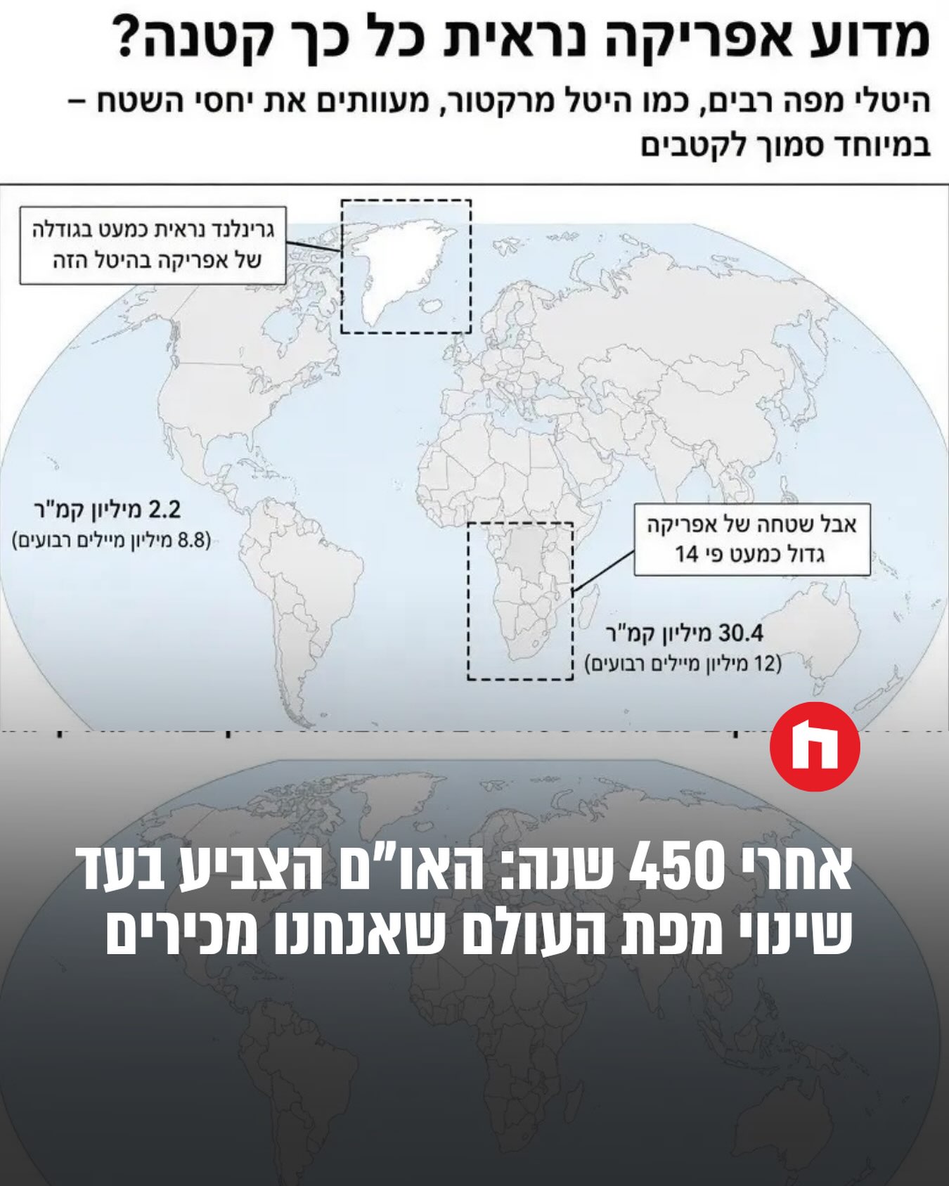 שנה אחרי שהאיחוד האפריקאי פתח במאבק נגד המפה שלטענתו מקטינה...