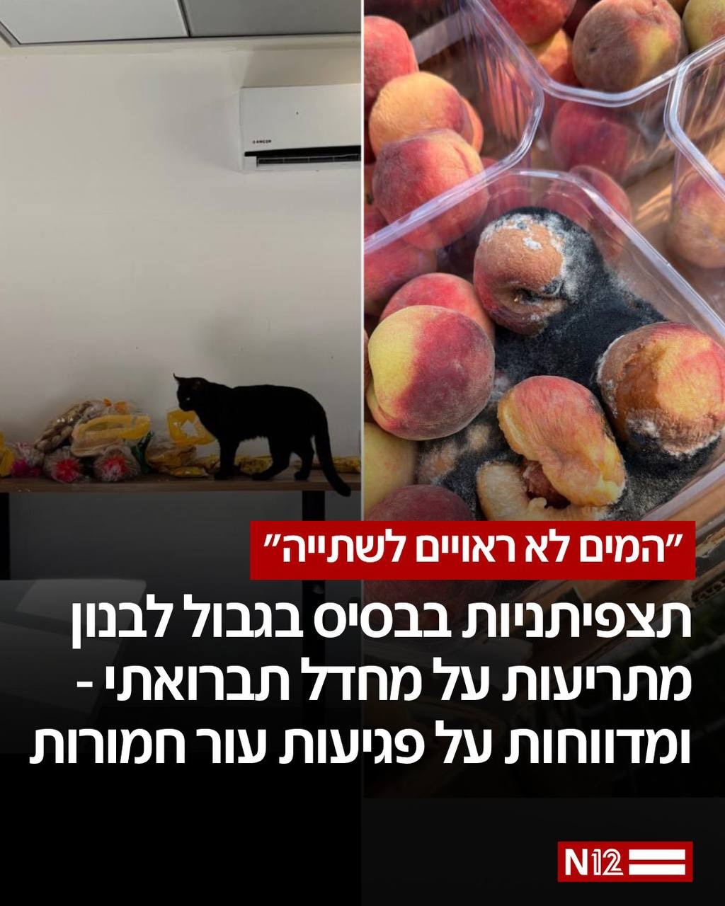 תצפיתניות המשרתות בבסיס בגבול לבנון מעידות על תנאי מחיה קשים...
