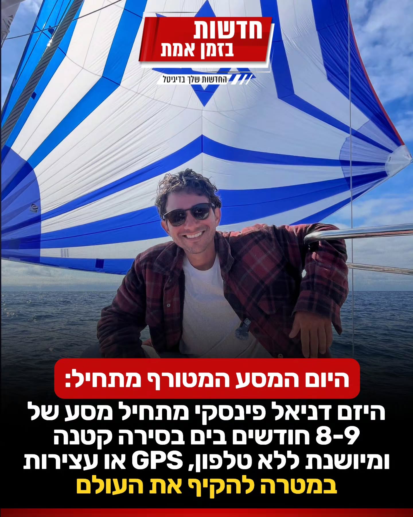 דניאל פינסקי מתחרה במירוץ הייחודי של 'גלובוס הזהב' - להקיף את...