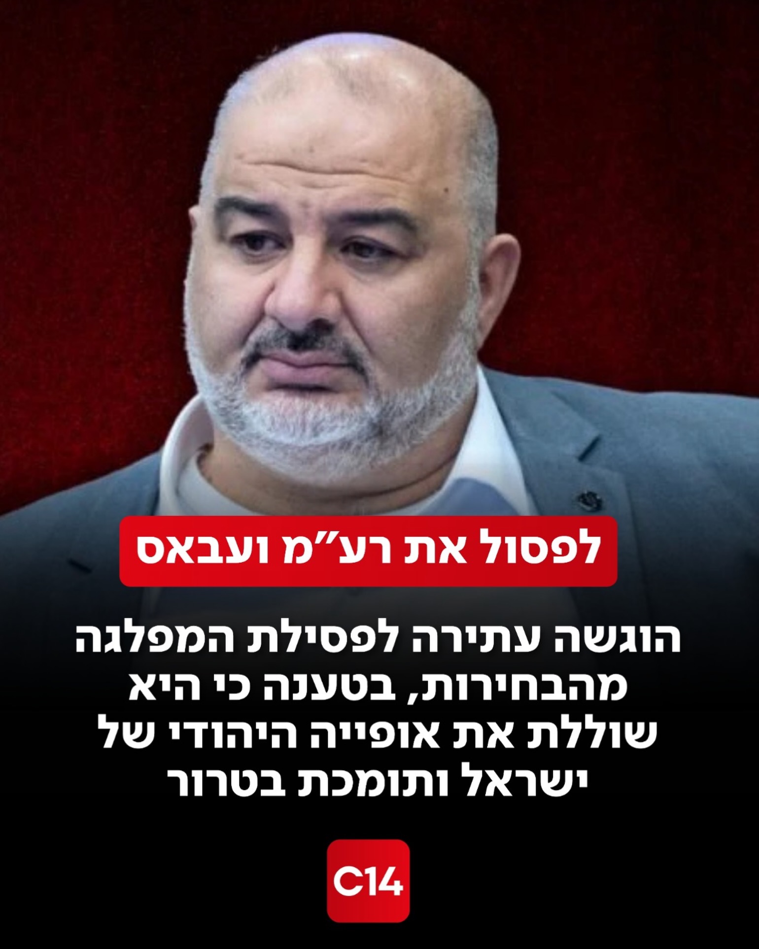 עוצמה יהודית והשר בן גביר הגישו לוועדת הבחירות המרכזית בקשה...