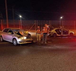 כביש 20: פצועים בינוני וקל בתאונת דרכים...