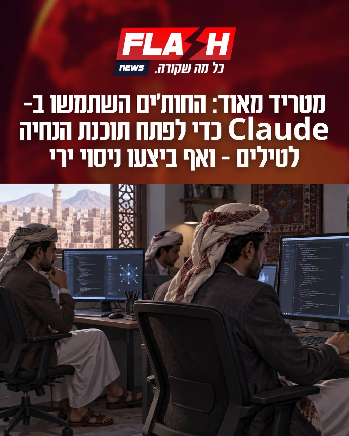 דוח חדש של Anthropic חושף כי חוליית פיתוח נשק שפעלה בצפון תימן...