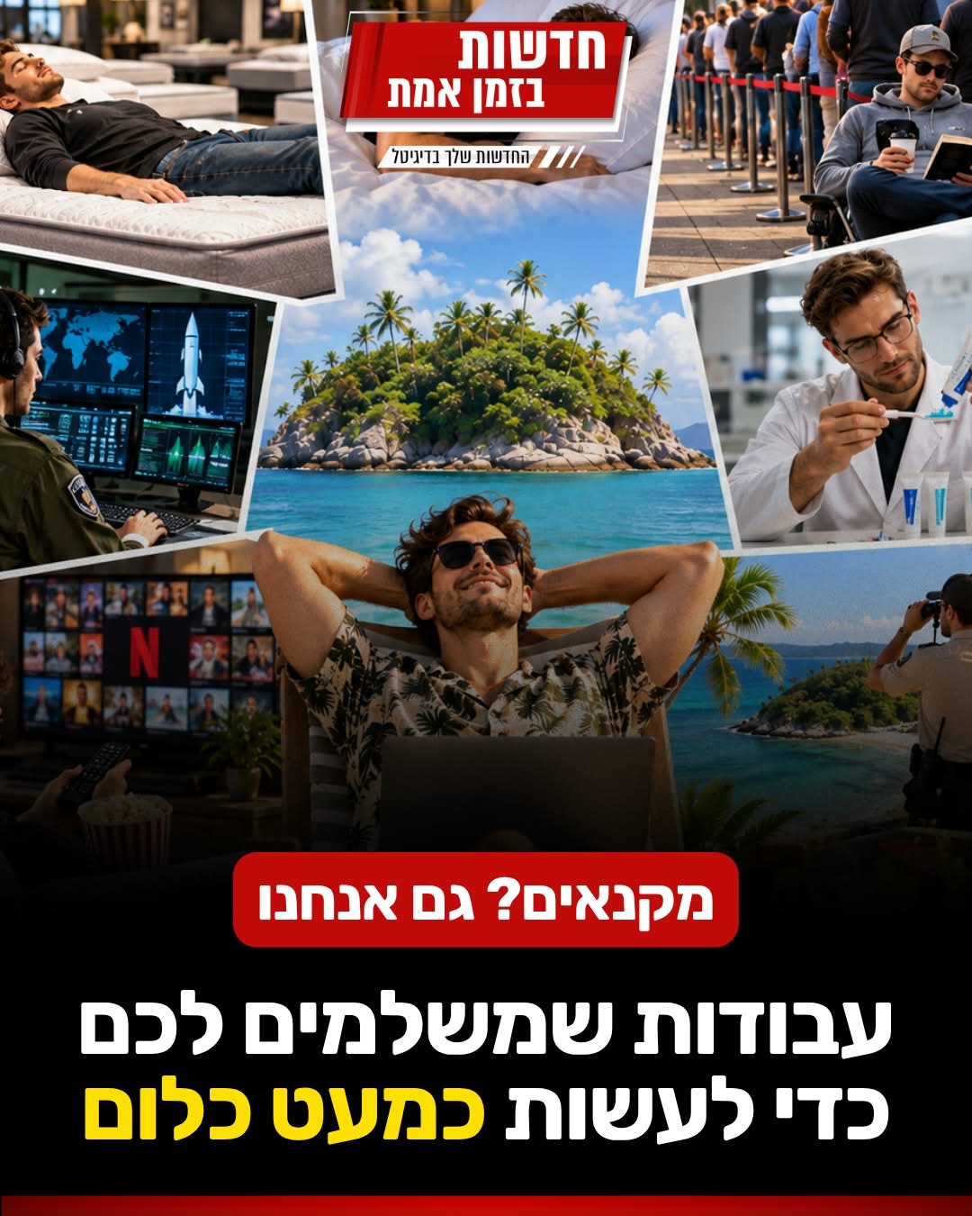 יש עבודות שבהן המשימה העיקרית נשמעת יותר כמו דרך להעביר את...