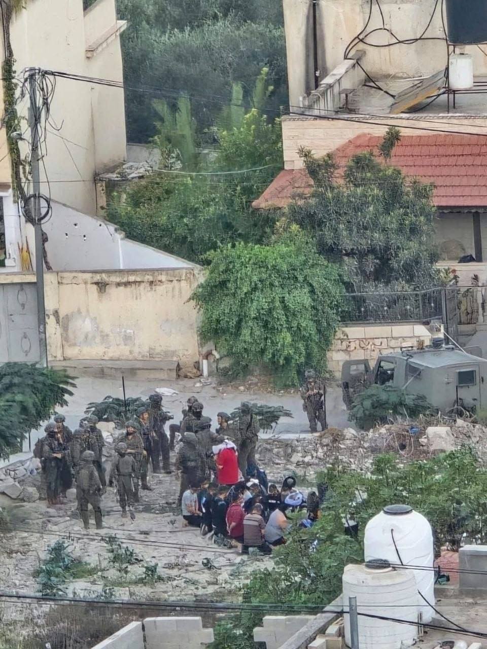 מעצרים וחקירות שטח הכפר בורקה צפונית מערבית לשכם...