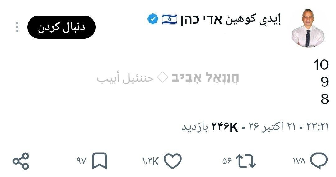 המזרחן הבכיר אדי כהן מטריל את הערבים והאיראנים ומצייץ:...