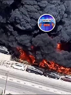 שריפת מגרש מכוניות באבו דיס. ...