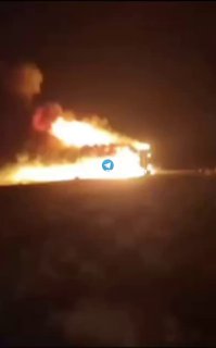 דיווח ראשוני: פיצוץ ענק של מכלית דלק בכביש מימה-טהרן באיראן ...