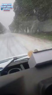 גם היישוב סעדה ברמת הגולן נצבע בשכבה דקה של שלג בשעה האחרונה....