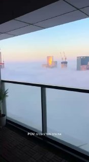 תיעוד הערפל הבוקר בתל אביב | צילום: מהטיקטוק של nastya0012...