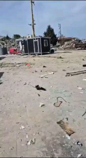 תוצאות התקיפה אמש ביארון, דרום לבנון (הותקפו קראוונים בגלל...