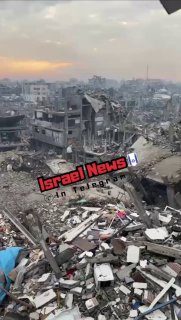 הרגע שבו הופצץ אזור מאחורי בית החולים אל-ימאן אל-סעיד במחנה...