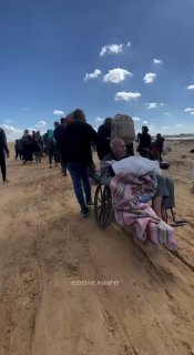 תיעוד נוסף: עזתים מתפנים מאזור תל א-סולטאן ברפיח...