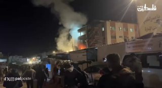 הרגעים הראשונים שאחרי התקיפה בבית החולים נאצר בח'אן יונס...