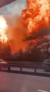 מלזיה: כתוצאה מפיצוץ צינור גז בקואלה-לומפור נוצרה פטריית אש...