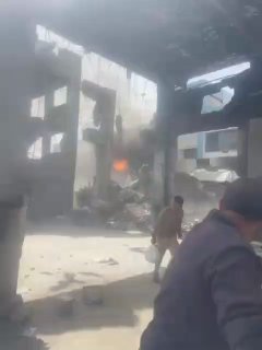 פגיעה של הארטילריה במחנה ג׳בליה