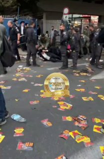 פינוי ההפגנה בכביש 4: מפקד התחנה זרק מפגין באכזריות....