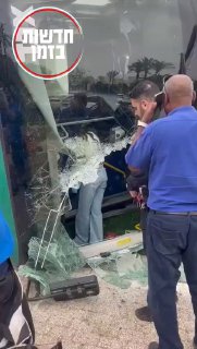 התהפכות אוטובוס בראשון לציון...