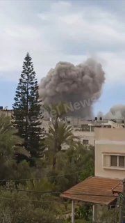 תקיפה נוספת לעבר עיריית דיר אל-בלח במרכז רצועת עזה....