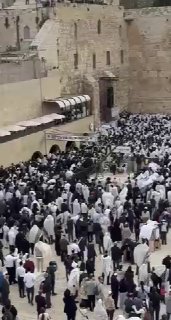 בברכת כהנים הבוקר בכותל המערבי: שורד השבי אליה כהן (תיעוד:...