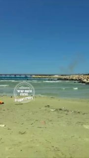 ״צאו מהים! הכניסה מסוכנת!״ כך נראה הבוקר החוף בחדרה בזמן...