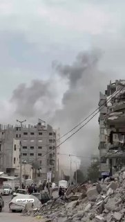 תקיפות כעת במרכז רצועת עזה...