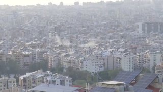 הבניין בביירות הושמד כעת לאחר מספר תקיפות אזהרה...