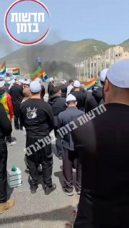 בהפגנות הדרוזים עומדים דקה לזכר יום הזכרון...