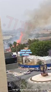 אלי הירשמן השרפה המשתוללת סמוך לאלעד. קרדיט: שימוש לפי סעיף...