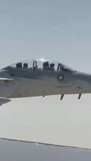 נווט הקרב הקטארי שמלווה את המטוס של טראמפ מצלם את הרגע...