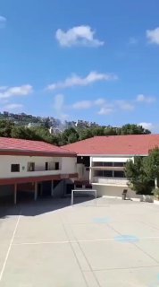 בהלה בבית הספר באלמנסורי, בדרום לבנון, לאחר שכטב