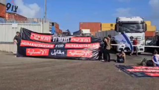 פעילי צו 9: ״אנחנו חוסמים בנמל אשדוד את משאיות הסיוע לחמאס״...