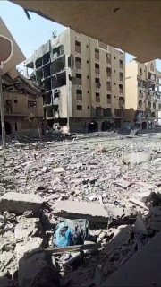 זה מה שנשאר מהמגדל שהופצץ בעזה
...