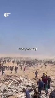 תיעוד ירי שנשמע תוך כדי קבלת הסיוע בעזה...