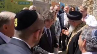 נשיא ארגנטינה חביאר מיליי וראש הממשלה נתניהו בביקור כעת...