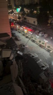 בניינים שלמים קרסו בטהרן - מזכיר קצת את עזה...