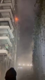 הרס רב בבנין שנפגע בתל אביב...