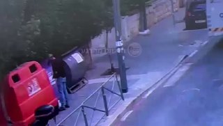 הגיע עם זקן מזויף וכובע - והבעיר את האש: תיעוד מהצתת הפח סמוך...