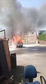 שריפת אוטובוס בשכם...