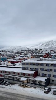 נוף מרהיב בשלג אתמול בנואוק בגרינלנד☃️🇬🇱...