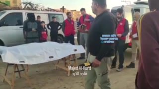 העברת החלל החטוף לצלב האדום, כפי שתיעדו מחבלי הג'יהאד האסלאמי ...