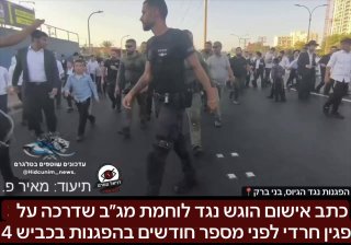 תיעוד מכעיס: לוחמת מג״ב תועדה כשהיא דורכת על ראשו של מפגין...