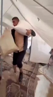 תיעוד ערבי מתוך אוהל של משפחות המחבלים ברצועת בעזה 