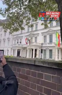 בהמשך הדיווח על שגרירות איראן בלונדון מפגינים איראנים פרצו...