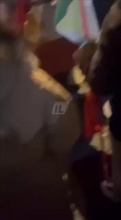 מהפגנות ליל שישי בטהראן- דגל ישראל מונף לצד דגל האריה והשמש....