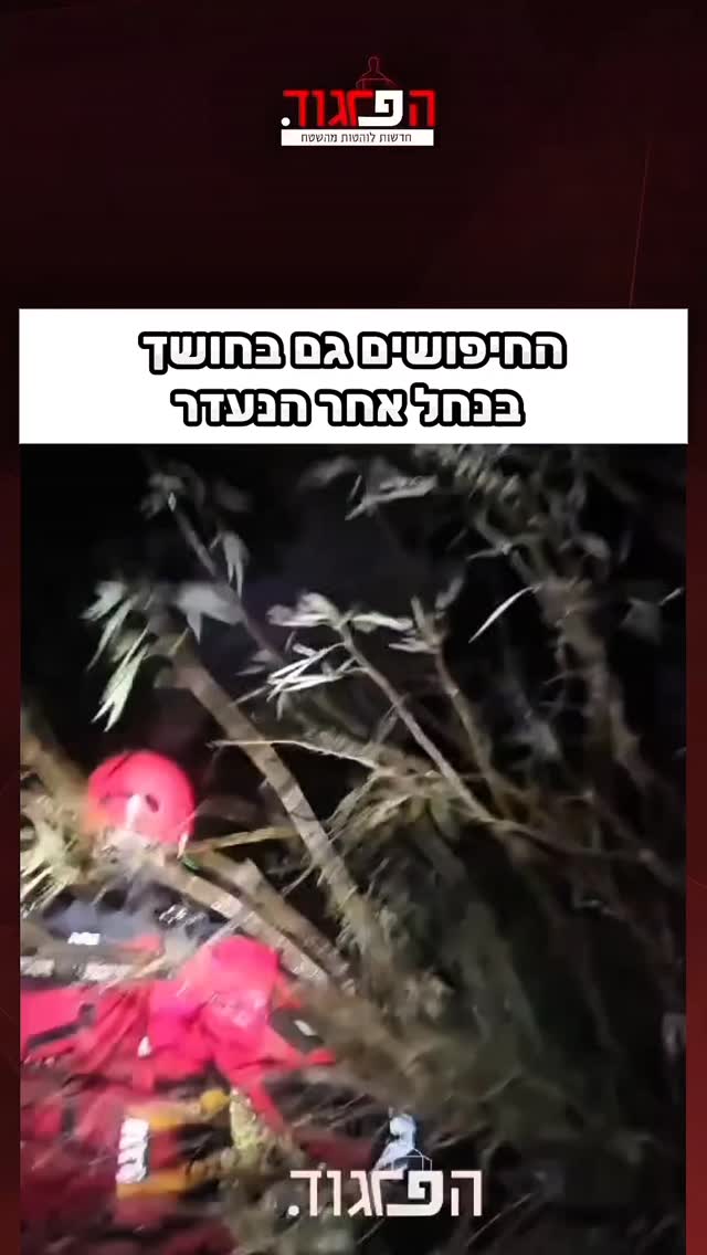 החיפושים גם בחושך בנחל אחר הנעדר 