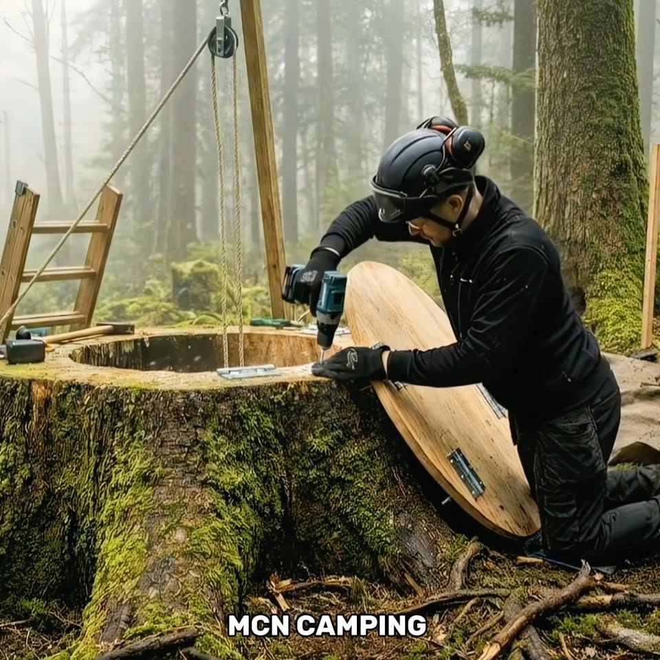 הוא בנה בית מרתף מודרני ביער - לבד ושקט (ASMR)...