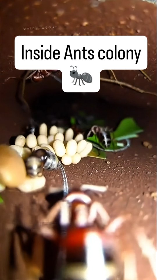 מצלמת מיקרו המותקנת על נמלה בתוך מנהרות במושבה...