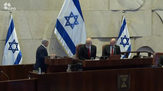 בישיבה מיוחדת של הכנסת בירושלים, קיבלתי את פני ידידי ראש...