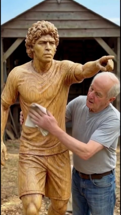 מדהיםםםםם! פסל עץ דייגו מראדונה....